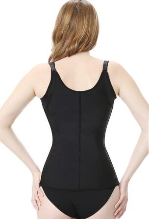 Корсет-жилет Everbellus з латексу для жінок, чорний, для корекції фігури та підтримки грудей