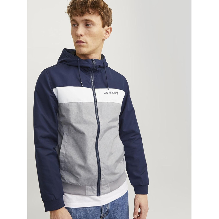 Чоловіча куртка-бомбер Jack & Jones Blousonjacke, темно-синя (Navy Blazer)