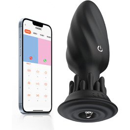 Вібратор для анусу з керуванням через додаток, 9 режимів вібрації, для жінок та пар, стимулятор простати, силіконовий анальний плагін