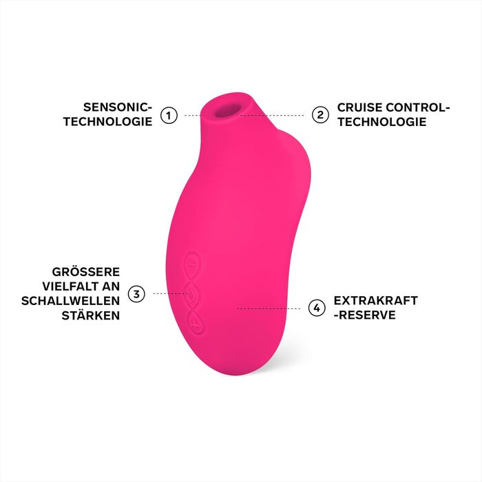 LELO SONA 2 Cruise - вібратор клітора для жінок з технологією звукових хвиль (Cerise)