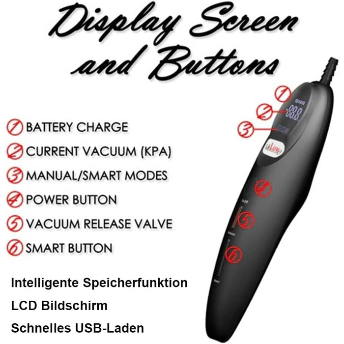 Електрична помпа для збільшення статевого члена, 6 режимів, тренажер для ерекції, для чоловіків