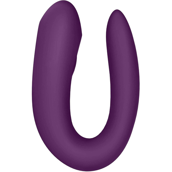 Satisfyer Double Joy Connect App - парний вібратор з керуванням через додаток | 9 см | Інтимні іграшки для пар | Сильні вібрації | Керування через додаток | Фіолетовий колір