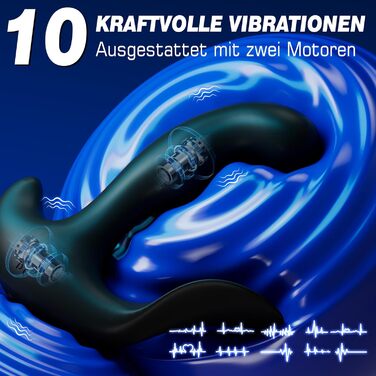 Вібратор для простати - анальний вібратор з 5 імпульсів та 10 вібрацій для чоловіків та жінок. Іграшки для анального сексу, парні іграшки.