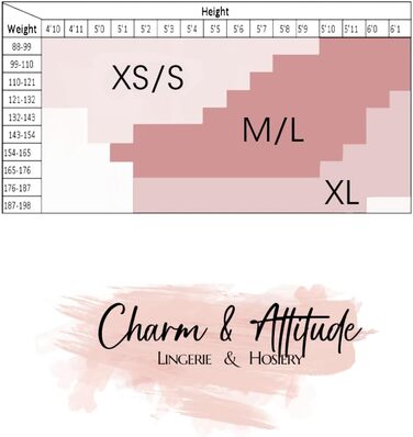 Чарівні мереживні панчохи до стегна для жінок Charm and Attitude, XS-S, чорний, виробництво ЄС