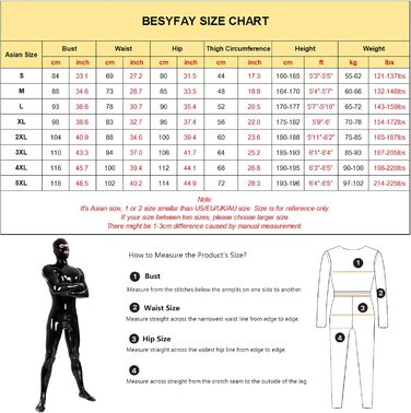 Комбінезон чоловічий блискучий PVC шкіра, костюм кота, повний боді з блискавкою, catsuit з рукавичками, чорний, XL