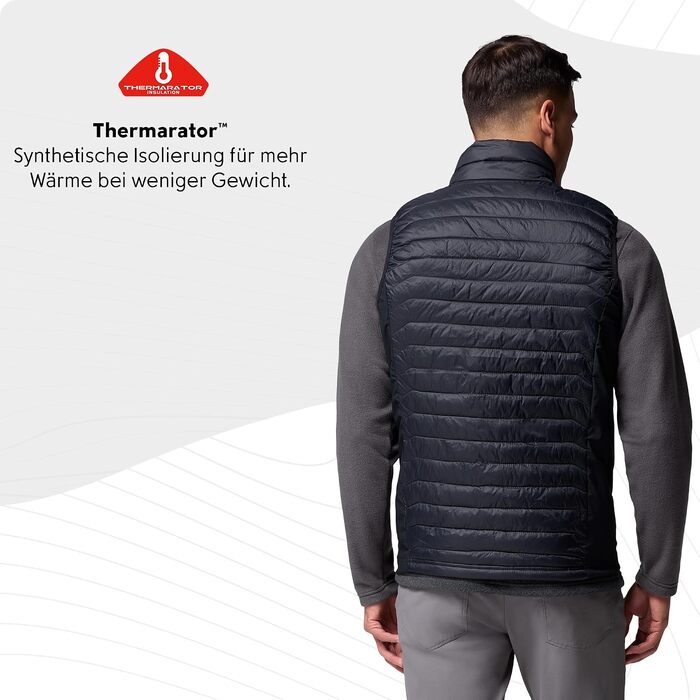 Чоловічий гібридний жилет Columbia Powder Pass Hybrid Vest, чорний, розмір M