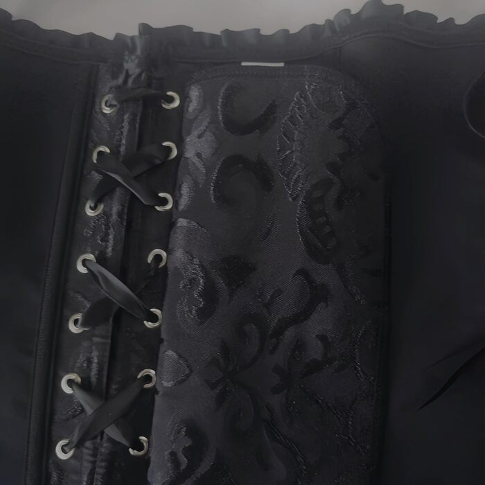 Чорне корсетне мереживо для повних грудей: мереживний корсет XXL для вечірньої сукні та повсякденного носіння