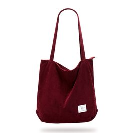 Жіноча сумка-шопер KALIDI Burgundy: велика сумка через плече з блискавкою для роботи, офісу, подорожей та щоденного використання