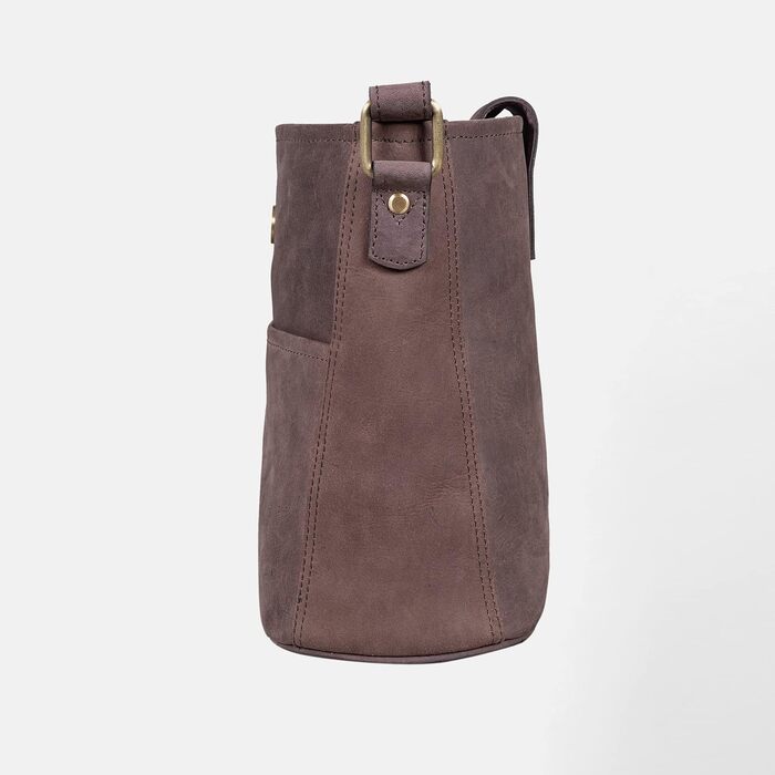 Жіноча сумка через плече LEABAGS з натуральної шкіри преміум-якості, велика сумка для роботи, навчання та повсякденного використання, темно-коричнева