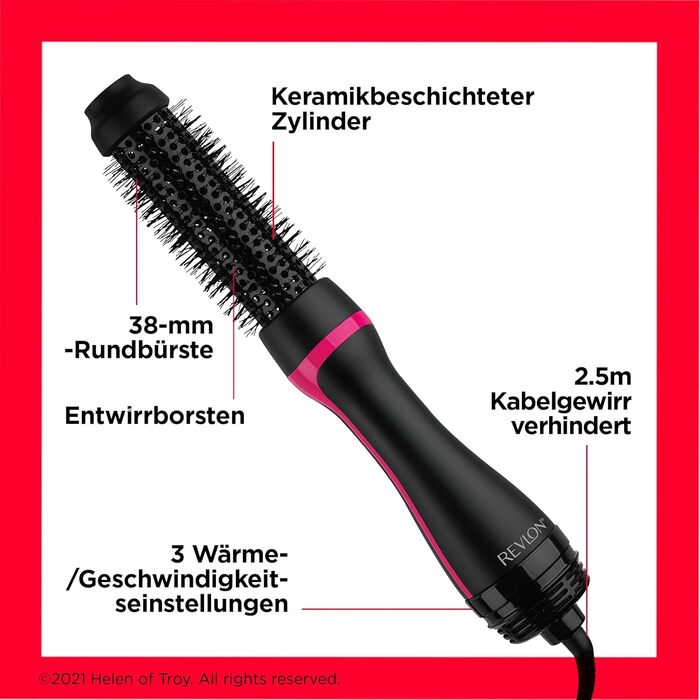 Фен-стайлер для об'єму Revlon Salon One-Step для короткого та середнього волосся, іонно-керамічний 2-в-1, кілька режимів нагріву, RVDR5282UKE, чорний