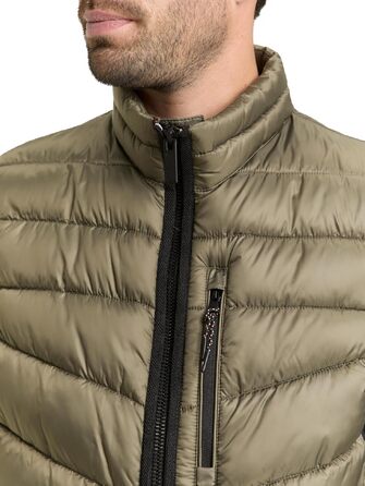 Чоловічий легкий жилет-стьобанка Tom Tailor з коміром-стійкою, колір faded leaf green (M)