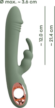 Вібратор You2Toys Slim Rabbit, зелений, 3,6 см