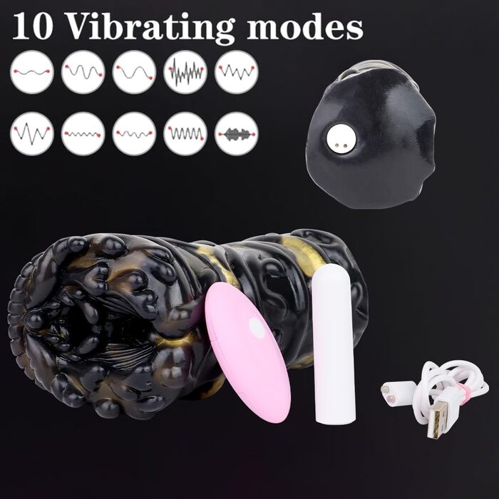 Вібраційний мастурбатор Lmgoc з серією Tierserie, реалістичний силіконовий вібратор для чоловіків, 10 режимів вібрації, для аносальної та вагінальної стимуляції (G-v6213)