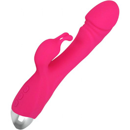 Вібратор Rabbit для G-точки - 10 режимів, тихий та потужний, для пар, RoseRed