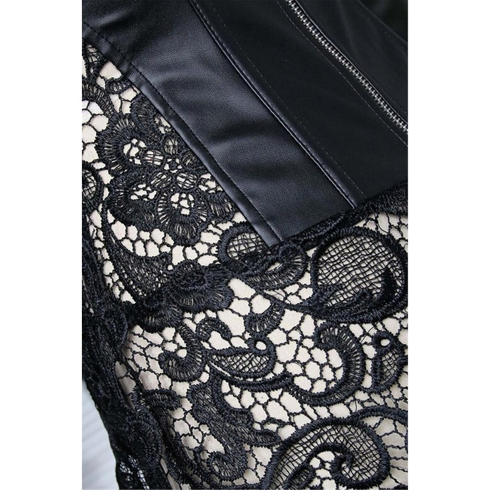 Корсетне плаття Grebrafan з мережива для пишних форм, чорне, розміри 36-38