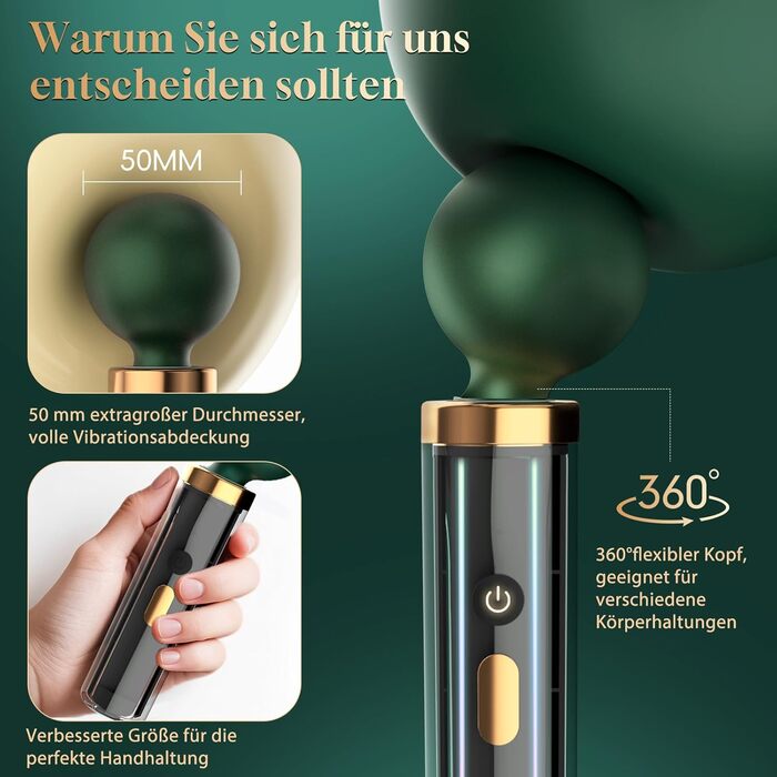 Вібратор Magic Wand для жінок, міні-масажер з 10 режимами вібрації, тихий та потужний секс-іграшка