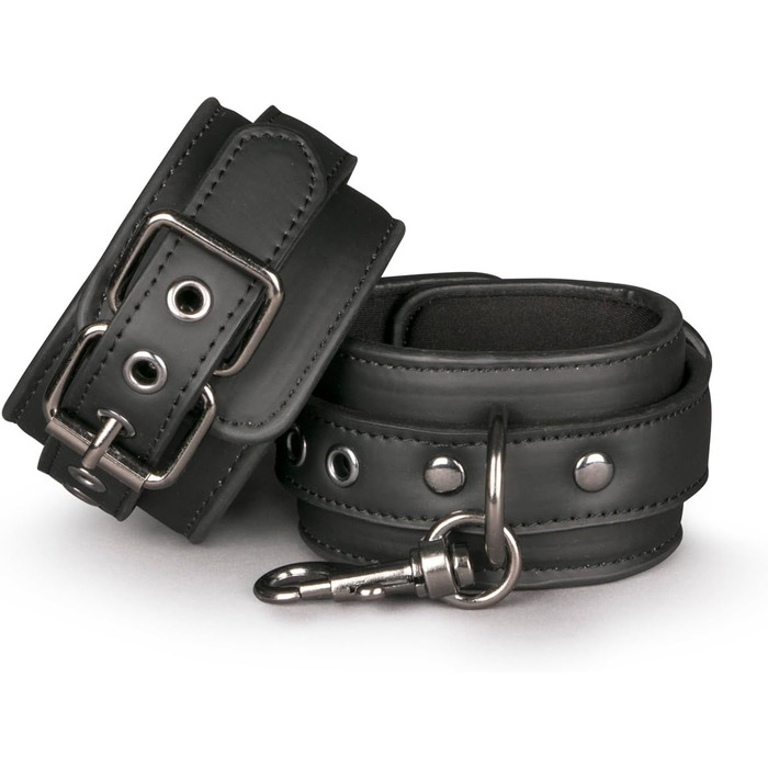 Набор наручників на зап'ястя з шкіри, регульовані, для бондейджу, фетишу, SM, Easytoys