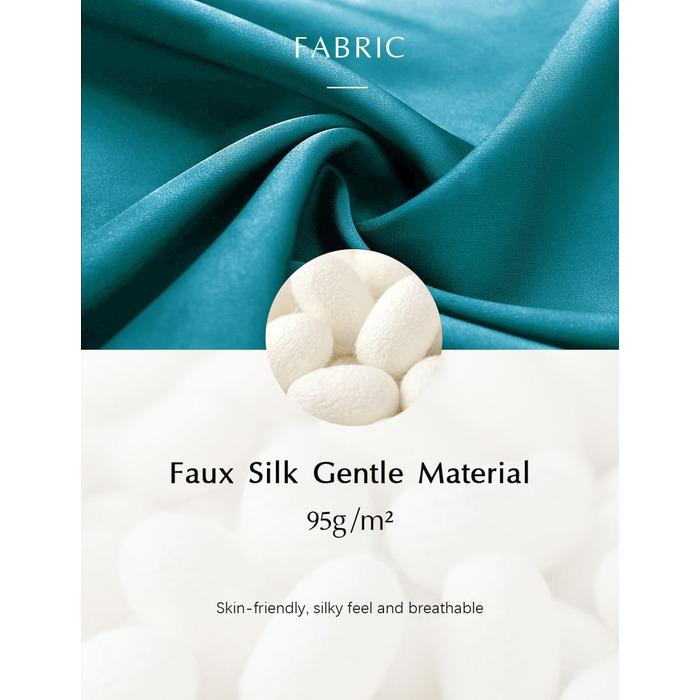 Халат жіночий довгий/короткий однотонний мереживний, шовковий сатин, кімоно, для дому, літній, BABEYOND, універсальний розмір (єдиний розмір, блакитний павич)