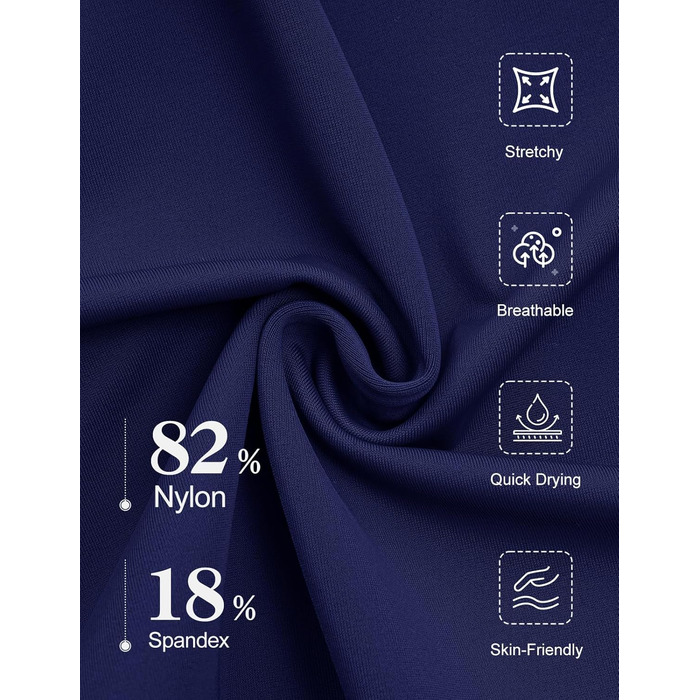 Зручний купальник для жінок Badeanzug Damen: фігуроформний, з V-подібним вирізом, підтримуючими бретелями та боковими шнуруванням (Морська синя, L)