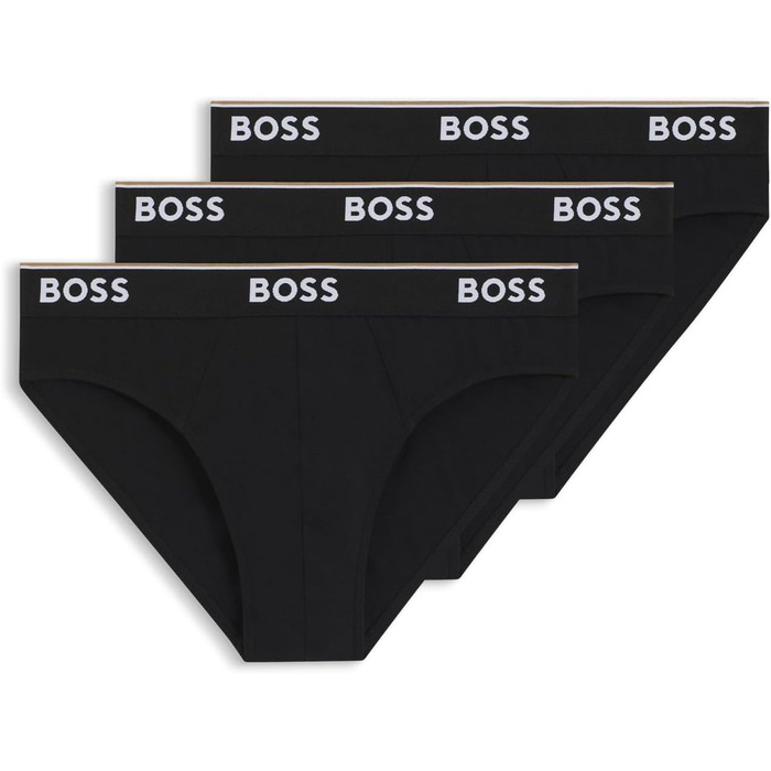 Сліпекс BOSS чоловічі 3 шт. з бавовни з логотипами на поясі XL New - Чорний