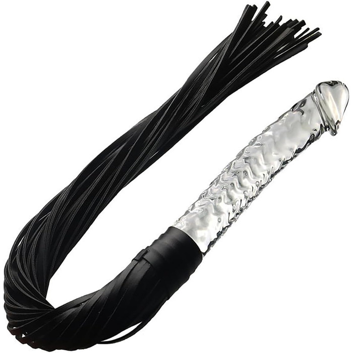 Лезбійський плетище з шкіри для БДСМ, 20 см. Іграшки для пар, анальні пробки, плети, шкіряні іграшки для дорослих