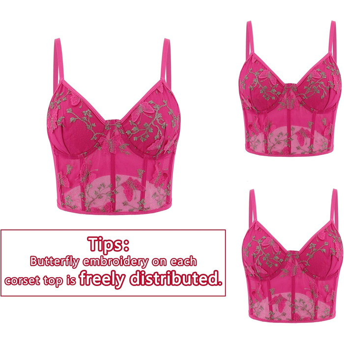 Жіночий топ-корсет з квітковою вишивкою Testudineus, на тонких бретелях, мереживний, з пуш-ап, бюстгальтер-бралетт