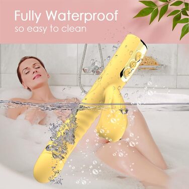 Вібратор JFRong 3-в-1 для жінок: G-точка, клітора та анус. 8 режимів, 5 режимів вакууму, тихий силіконовий масажер для дорослих. Колір: жовтий