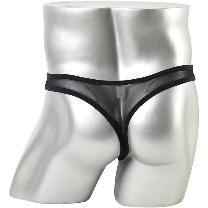 Чоловічі труси-сліпи BIATWOWR, труси-танга, прозорі, сексуальні, чорні, розмір L