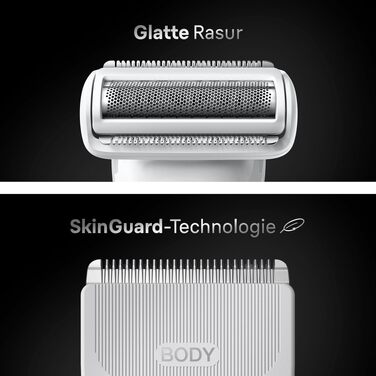 Тример для тіла та інтимних зон Braun Bodygroomer Series 7 BG7555, сірий — водонепроникний бездротовий чоловічий голений апарат з 8 насадками та чохлом