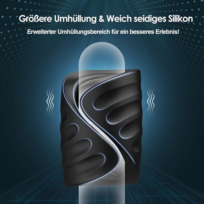 Інтимний масажер для пар з 9 вібраціями та функцією постукування, керування через додаток, подвійні кільця, презервативна накладка, чорний
