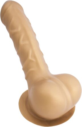 Латексний пеніс-чохол Carlos Schaftlänge 15см, золото, з основою для прикріплення до латексу - реалістичний пеніс-сleeve з великим мошонкою та виразною головкою. Зроблено в Німеччині.