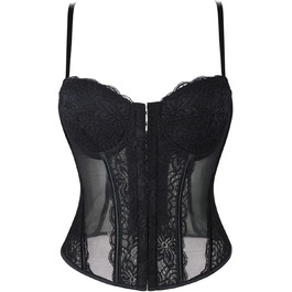 Топ-корсет жіночий у стилі Ренесанс з сітчастими вставками для вечірніх образів – побачення, осінній стиль, милий кроп-топ для вечірки, клубу, танк з корсетним шнуруванням #04-чорний XS