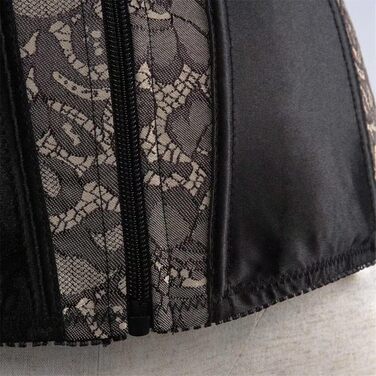 Корсет топ бюстєль для жінок, повний розмір, атлас, квіткова мережка, шнурівка, білий, 5XL