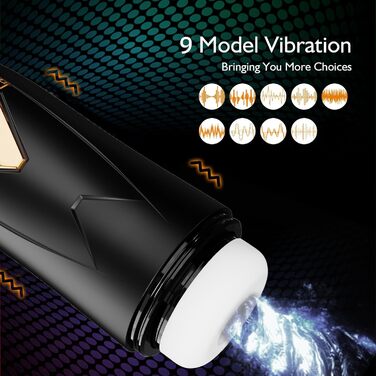 Електричний мастурбатор Sumeber з 9 вібраціями, телескопічною функцією та LCD дисплеєм. Реалістична вагіна для чоловіків