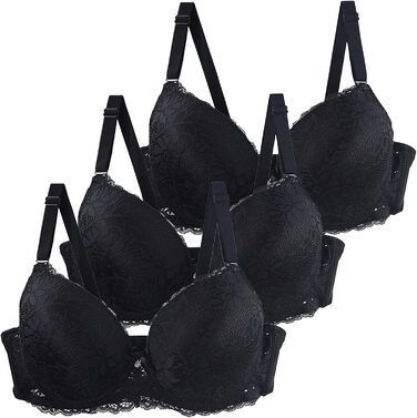 Набір 3 бюстгальтери CSKJ для великих грудей: мереживний бюстгальтер без кісточок з підтримкою, пуш-ап, для йоги, спорту та повсякденного носіння. Розміри: 100C, великі груди.