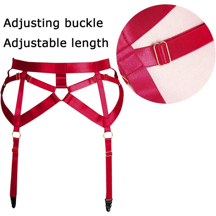 Жіночий готичний корсет-стрінг з 4 кліпсами, пояс-стрінг, готичний стиль, універсальний розмір, бордовий колір