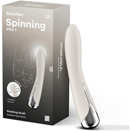 Вібратор Satisfyer Spinning Vibe 1 G-Punkt - 12 вібрацій та 5 програм обертання | Інтимні іграшки для жінок | Водонепроникний (IPX7) | З кремом