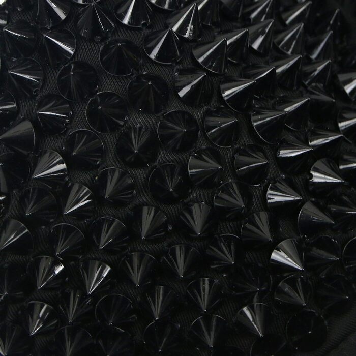 Спортивний топ Kimring у стилі стимпанк з шипами та заклепками для вечірок, клубів та рейвів (XL, чорний)