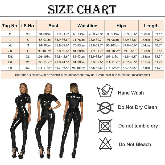 Костюм-комбінезон FEOYA з лакованої шкіри, латексний комбінезон, костюм для клубів, чорний (XL)
