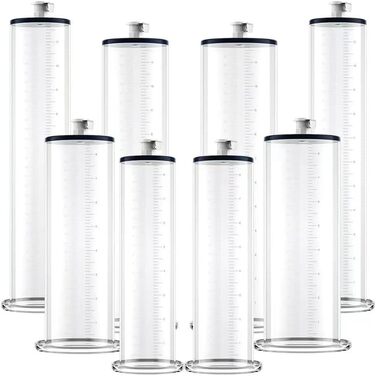 Аксесуар для помпи для пеніса Hmxseu: прозоре трубкове кільце з маркуванням для збільшення та стимуляції пеніса (22.9*3.9 см)