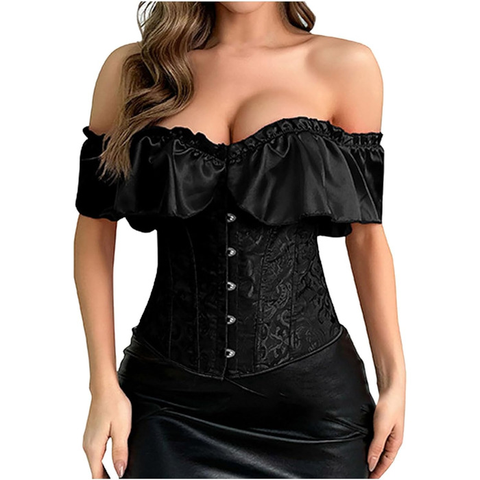 Корсет-топ для жінок GFPGNDFHG: великі розміри, шнурівка, сатин, Body Shaper, корсаж, тренажер для талії, костюм на Хелловін, XXL