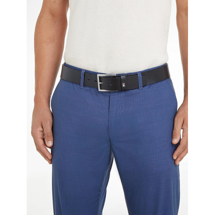 Чоловічий шкіряний ремінь Tommy Hilfiger Hampton 4.0 AM0AM08361, чорний, розмір 95