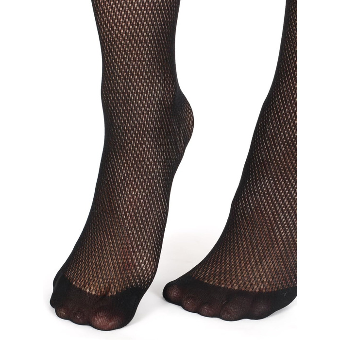 Чорні мереживні панчохи BANANALU 40 Den з вирізом, S, набір 6 шт.