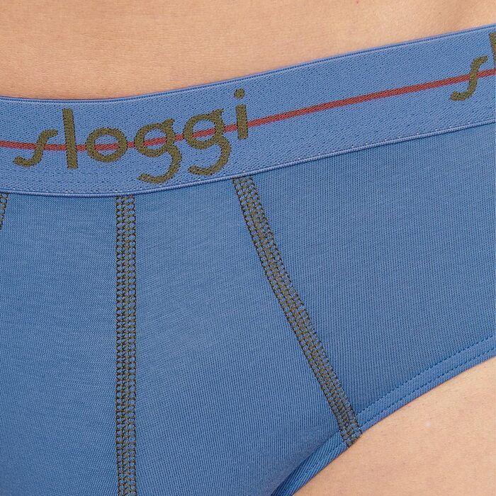 Sloggi 6 шт. чоловіча труси Start - труси-сліп, бавовна, дихаюча тканина (L, синій/зелений)