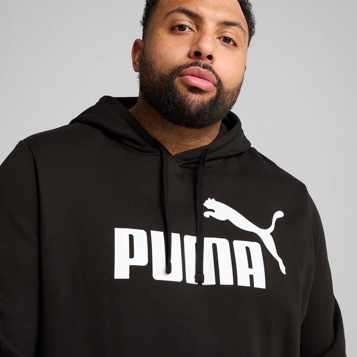 Чоловіча толстовка з капюшоном PUMA Essentials No. 1 Logo Hoodie, чорна, розмір 4XL