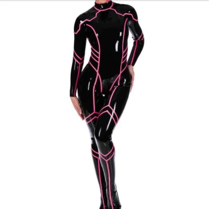 Костюм-латекс ГAYLOP 100% з гуми, чорний, для перегонів, XS-XXL