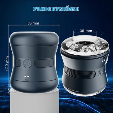 Електричний мастурбатор-чаша Sumeber з 10 вібраціями, автоматичний, для чоловіків, чорний