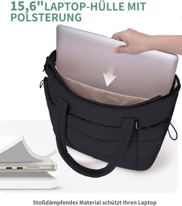 Жіноча сумка-шопер Wandering Nature 2-в-1: об'ємна сумка Tote Bag з відділенням для ноутбука 15.6