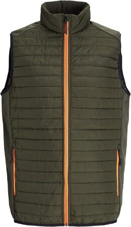 Чоловічий стібаний жилет Jack & Jones, чорний, розмір XL