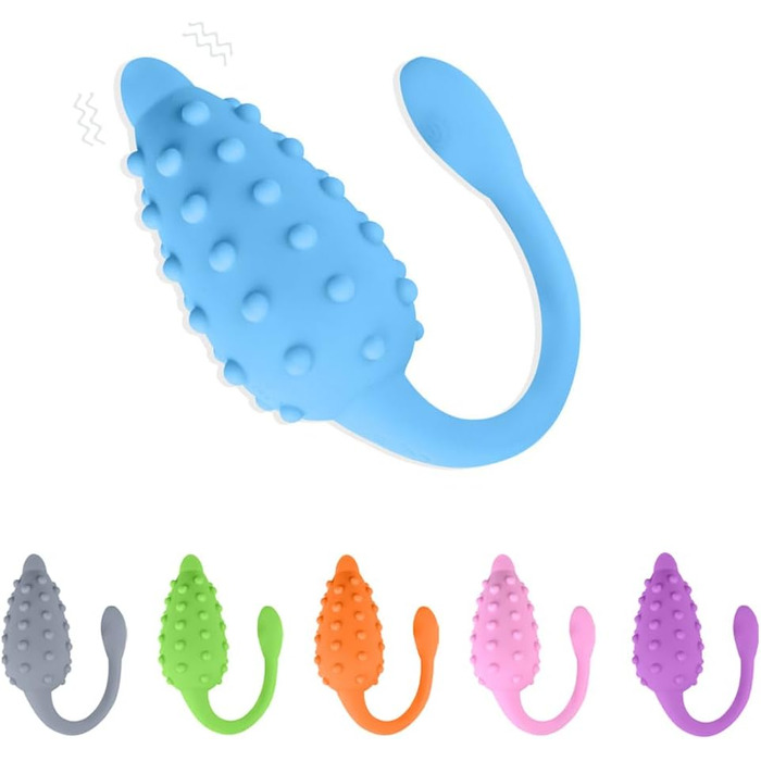 Секс-іграшка NAIXBTY: вібруюче яйце з силікону з пультом дистанційного керування. Для вагінальної та кліторальної стимуляції. Підходить для пар. (Блакитний)